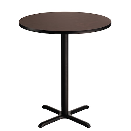 National Public Seating NPS Cafe Table, 36 Round, X Base, 42 Height CT13636XBMY